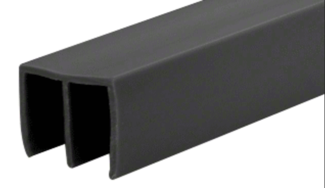 Black 6mm Sliding Glass Track
