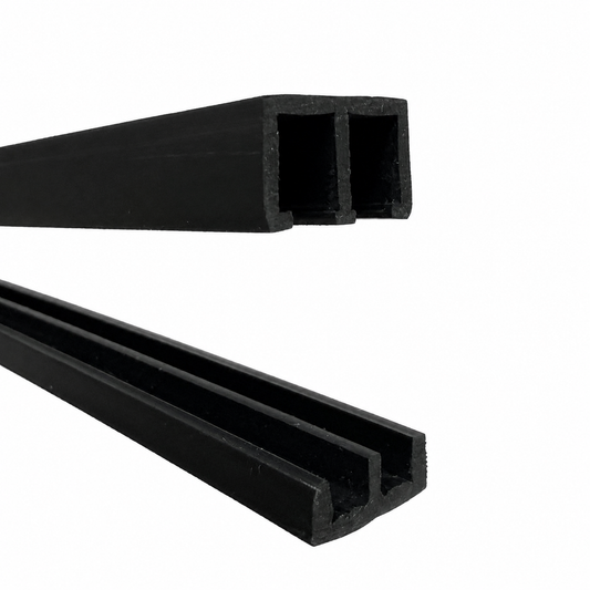 Black 5mm Sliding Glass Track